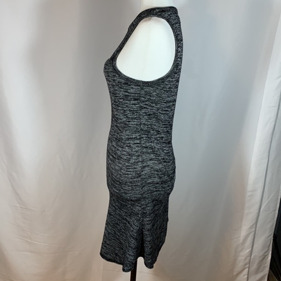Wilfred Free Grey & Black Knit Cutout Mini Dress - Picture 3 of 6